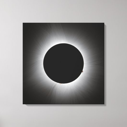 2024 Zonsverduistering - Corona Canvas Afdruk (Voorkant)