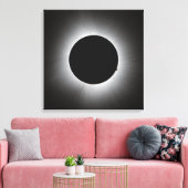 2024 Zonsverduistering - Corona Canvas Afdruk (Insitu (Woonkamer))