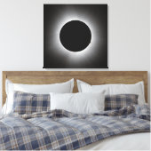 2024 Zonsverduistering - Corona Canvas Afdruk (Insitu (Slaapkamer))
