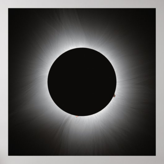 2024 Zonsverduistering - Corona Poster (Voorkant)