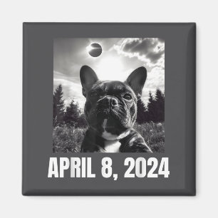2024 Zonsverduistering Grappige Franse Bulldog Sel Magneet