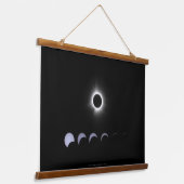 2024 Zonsverduistering Hangend Wandkleed (Gebogen)