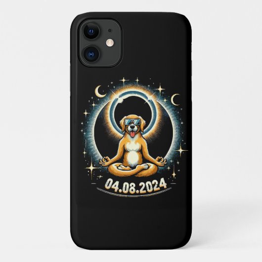 2024 Zonsverduistering Hond Case-Mate iPhone Case (Achterkant)
