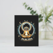 2024 Zonsverduistering Hond Informatiekaartje (Staand voorkant)