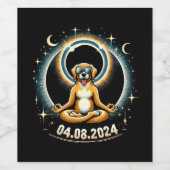 2024 Zonsverduistering Hond Wijn Etiket (Enkel label)