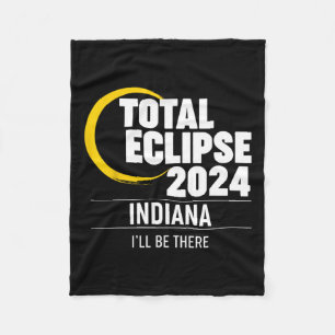 2024 Zonsverduistering Indiana Fleece Deken