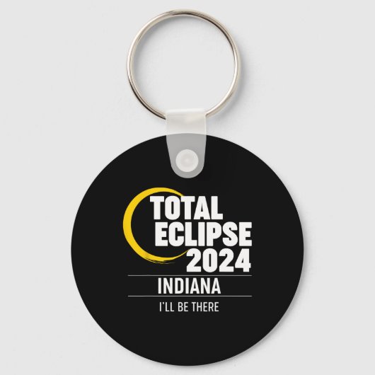 2024 Zonsverduistering Indiana Sleutelhanger (Voorkant)
