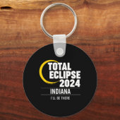 2024 Zonsverduistering Indiana Sleutelhanger (Voorkant)
