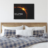 2024 Zonsverduistering Souvenir Keepsake Canvas Afdruk (Insitu (Slaapkamer))