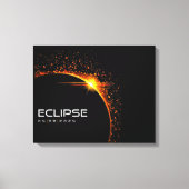 2024 Zonsverduistering Souvenir Keepsake Canvas Afdruk (Voorkant)