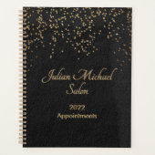 2024 Zwart Goud Afspraak Boek Salon Haar Planner (Voorkant)