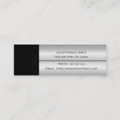 2024 Zwart |Silver Afstudeerder Pet Afstuderen inv Mini Visitekaartje (Achterkant)