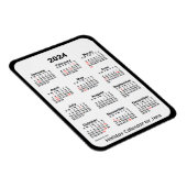 2024 Zwarte feestagenda van Janz Magnet Magneet (Rechterzijde)