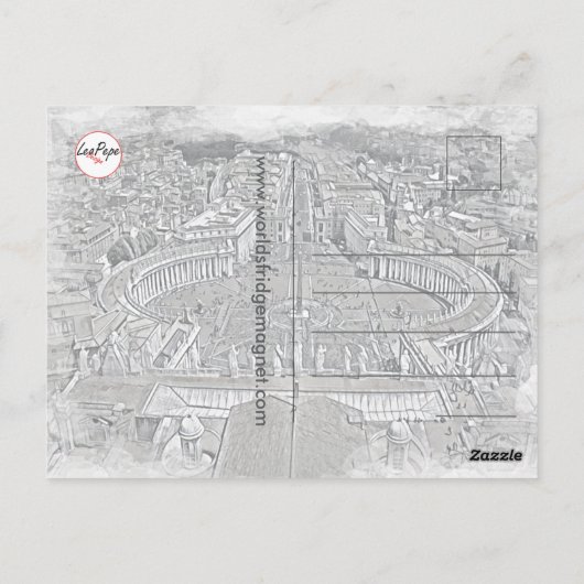 2025 年禧年,梵蒂岡,旅行 紀 念 品 禮 物 創 意 。 BRIEFKAART (Achterkant)