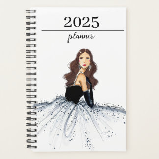 2025 12 maanden Mode Geïllustreerde Kalender Planner
