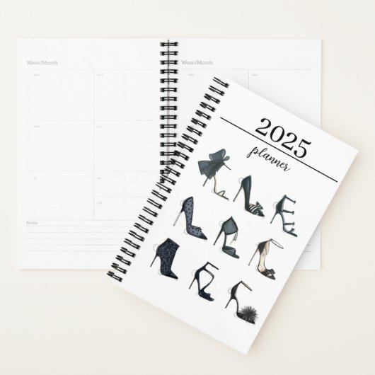 2025 12 maanden Mode schoenenplanner Planner (Display)