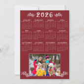 2025 18 Photo Collage Captions 2026 Calendar Feestdagenkaart (Achterkant)