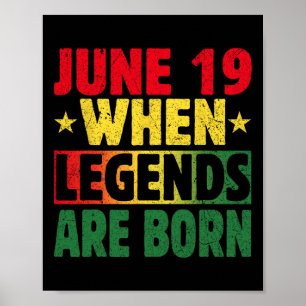 2025 19 juni Verjaardag - 19 juni Juneteenth Bi Poster