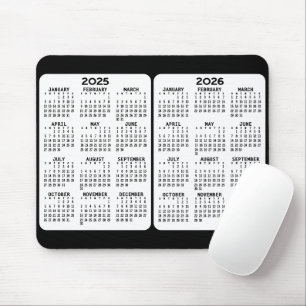 2025 2026 - 2 jaar Kalender - jaar uitzicht Muismat