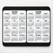2025 2026 - 2 jaar Kalender - jaar uitzicht Muismat (Voorkant)