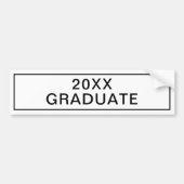 2025 2026 Afgestudeerd Pas het jaar aan Afstuderen Bumpersticker (Voorkant)