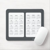 2025 - 2026 Basic zwart-wit kalender Muismat (Met muis)