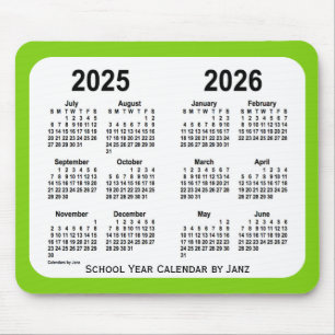 2025-2026 de Geelgroene Kalender van de School Muismat