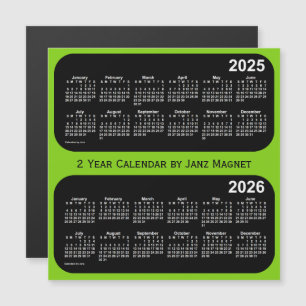 2025-2026 Geel groen 2 jaar agenda van Janz