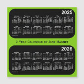 2025-2026 Geel groen 2 jaar agenda van Janz (Voorkant)