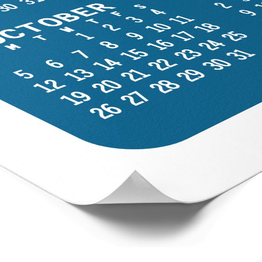 2025 2026 Kalender - Basis Minimaal  2 jaar Poster (Hoek)