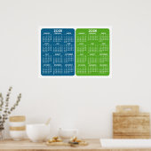 2025 2026 Kalender - Basis Minimaal  2 jaar Poster (Keuken)