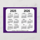 2025-2026 Paarse schoolagenda van Janz Briefkaart (Voorkant)