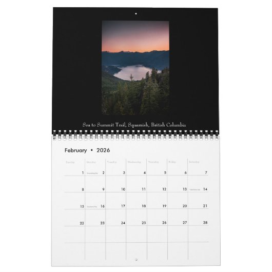 2025-2026 Pacific Northwest Kalender (Feb 2026)