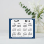 2025-2026 Politiebox Blauwe schoolagenda van Janz Briefkaart (Staand voorkant)