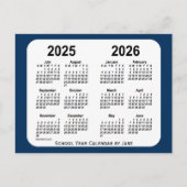2025-2026 Politiebox Blauwe schoolagenda van Janz Briefkaart (Voorkant)