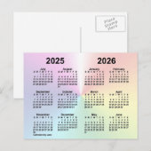 2025-2026 Regenboogwolk Kalender van Janz Briefkaart (Voorkant / Achterkant)