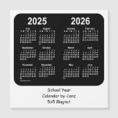 2025-2026 Schoolkalender voor zwart-wit door Janz (Voorkant)