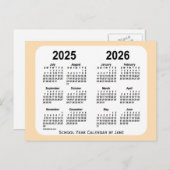2025-2026 Schoolkalender Wheat Mini door Janz Briefkaart (Voorkant / Achterkant)