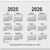 2025-2026 Transparante agenda van Janz Sticker (Voorkant)