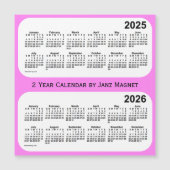 2025-2026 Violet 2 Year Agenda van Janz Magnet (Voorkant)