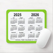 2025-2026 Yellow Green School Agenda van Janz Muismat (Met muis)