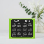 2025-2026 Yellowgreen Neon School Calendar van Jan Briefkaart (Staand voorkant)