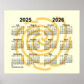 2025-2026 Zonnige Dagen Schooljaar Kalender van Ja Poster (Voorkant)