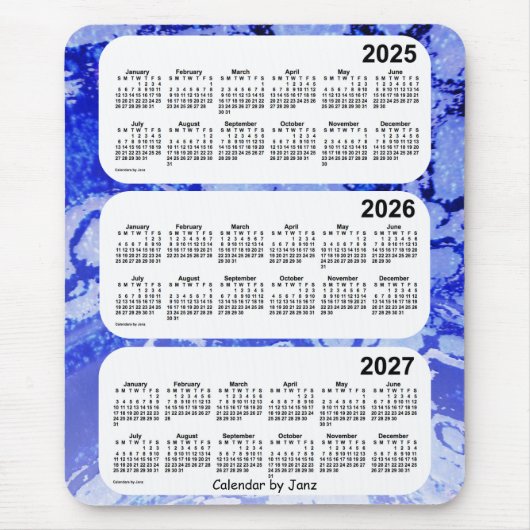 2025-2027 Blue Galaxy 3 Year Agenda van Janz Muismat (Voorkant)