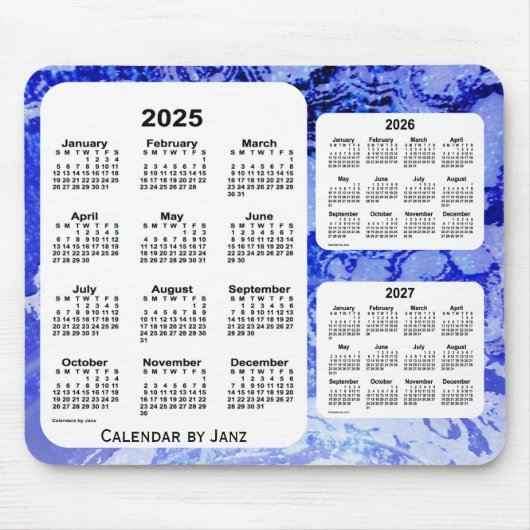 2025-2027 Blue Galaxy 3 Year Agenda van Janz Muismat (Voorkant)