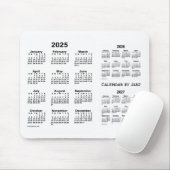2025-2027 Witte agenda van 3 jaar van Janz Muismat (Met muis)