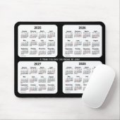 2025-2028 Agenda voor zwarte en witte feestdagen,  Muismat (Met muis)