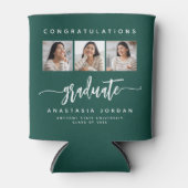2025 3-foto Groen Gefeliciteerd Afstuderen Blikjeskoeler (Voorkant)