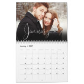 2025 Aangepaste Familie Elegante Hart Script Foto Kalender (Jan 2027)