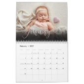 2025 Aangepaste Familie Elegante Hart Script Foto Kalender (Feb 2027)